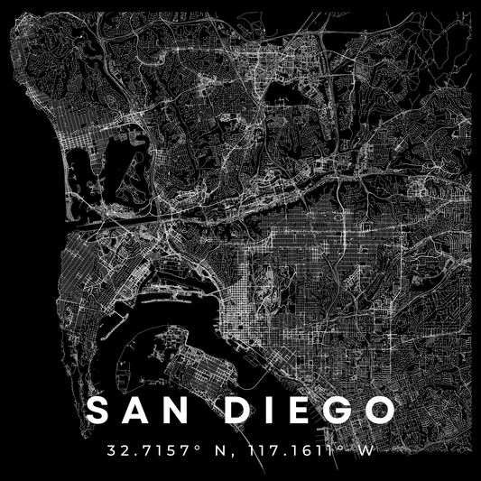 Black and white map